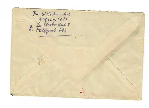 1918 Lettre FP de la station de voiture 4, station radio légère, avec 3 étoiles. Gaza