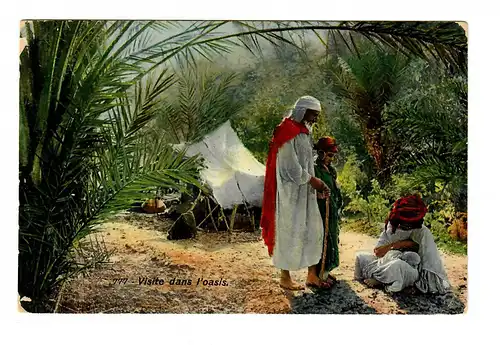 FP précoce: 5.11.1917, AK Visite dans l'oasis, formation de chauffeurs après Döhlau