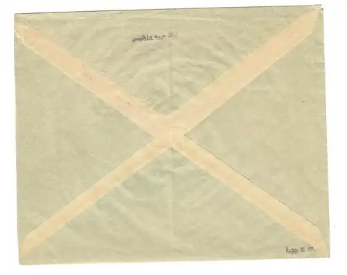 1918: Lettre de FP au Ministère de la Guerre Osman avec une censure pour les officiers