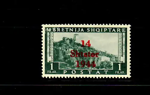 Albanien MiNr. 11 III, Setzfehler, **, postfrisch,  BPP Attest