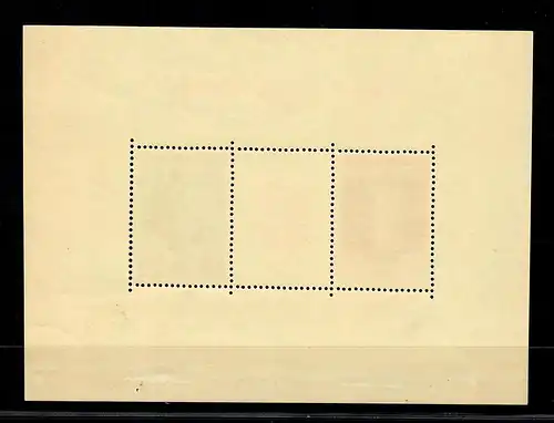 Serbie Min. Block 3 II, post-free, **, avec avorton, invalides de guerre, BPP Attest