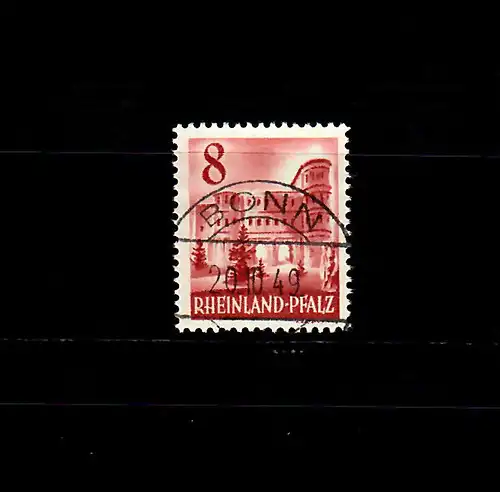Franz. Zone Rheinland-Pfalz: MiNr. 36, gestempelt Bonn, BPP Signatur