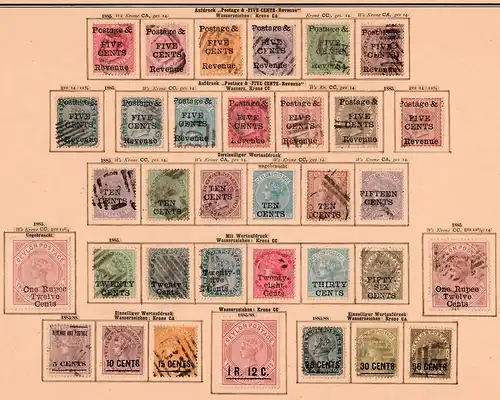 Ceylon 1855-1905: nearly complete collection incl. service stamps */o