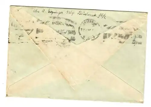 Lettre 1922 Nuremberg, Exposition agricole, à la cave Kitzingen