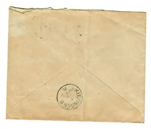 Einschreiben von München 1920 nach Kitzingen