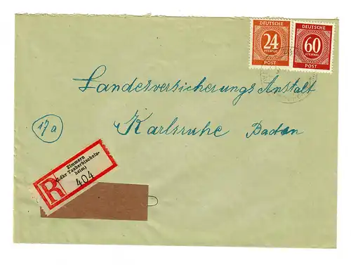 Chambres recommandés/Taberbischofsheim d'après Karlsruhe 1947