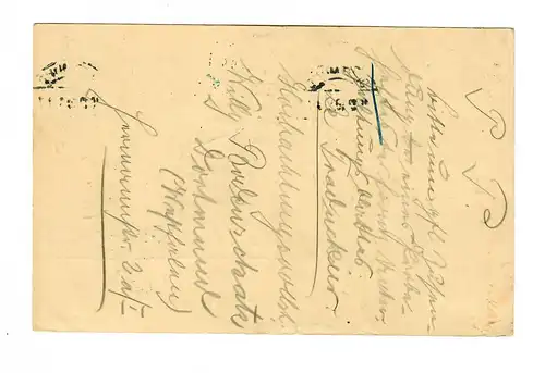Ganzsache aus Dortmund nach La Chaux de Fonds mit Taxe 1910