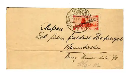1933: Utilise les timbres de charité Neuschulz, Lettre de tutelle