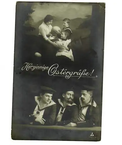 Foto Ansichtskarte Marine: 1915 IV Matr. Art. Abteilung nach Ansbach