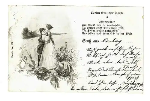Ansichtskarte Poesie aus Nürnberg, Stadtpost