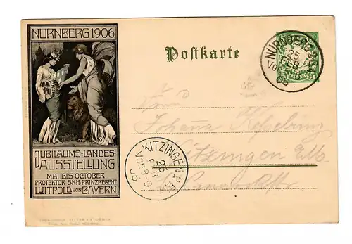 Nuremberg Globalfach Anwbiläums-Landes-Exposition 1905 après Kitzingen