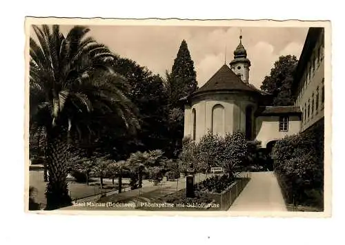 Ansichtskarte Insel Mainau 1937, Posteestelle Konstanz-Egg
