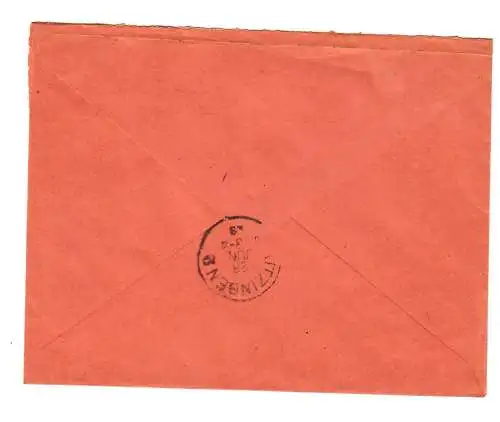 Einschreiben Regensburg nach Kitzingen 1923