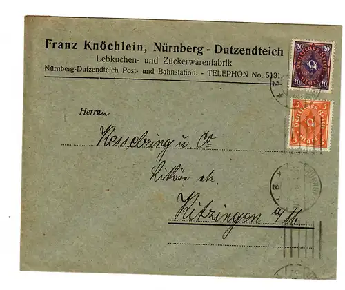 Nuremberg, pain d'épice et Zuckewaren 1923 après Kitzingen