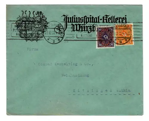 Juliusspital Kellerei Würzburg après Kitzingen 1922