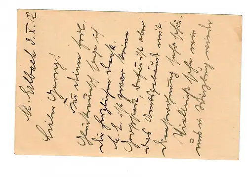 Affaire entière Carte postale du courrier M. Erlbach vers Nienburg-Weser 1912