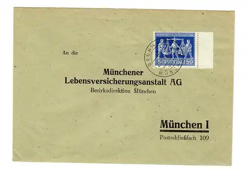 Brief aus Grünwald nach München 1948