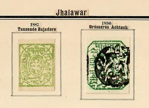 States of India from Alwar-Wadhwan, giant collection until 1909 */o, rare stamps