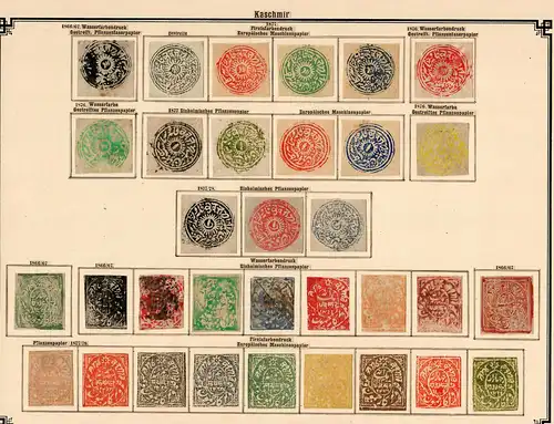 States of India from Alwar-Wadhwan, giant collection until 1909 */o, Rare stamps