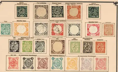 States of India from Alwar-Wadhwan, giant collection until 1909 */o, Rare stamps