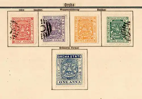 States of India from Alwar-Wadhwan, giant collection until 1909 */o, Rare stamps