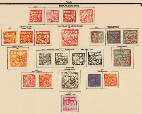 States of India from Alwar-Wadhwan, giant collection until 1909 */o, rare stamps