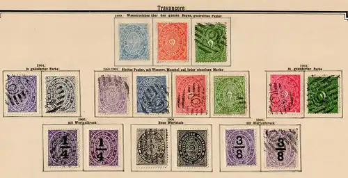 States of India from Alwar-Wadhwan, giant collection until 1909 */o, rare stamps