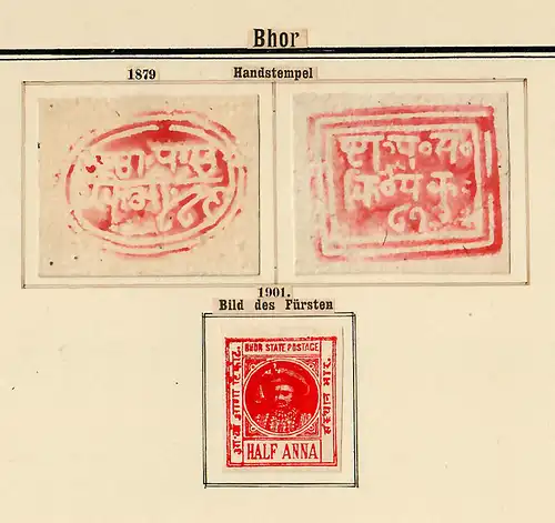 States of India from Alwar-Wadhwan, giant collection until 1909 */o, Rare stamps
