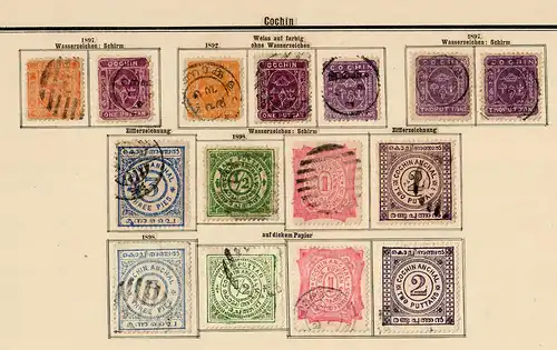 States of India from Alwar-Wadhwan, giant collection until 1909 */o, rare stamps
