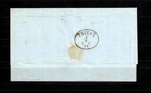 Deutsche Post en Turquie 1871: NDP Constantinople vers Trieste, Rare