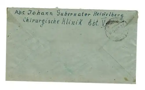 1947: Einschreiben von Heidelberg nach Karlsruhe