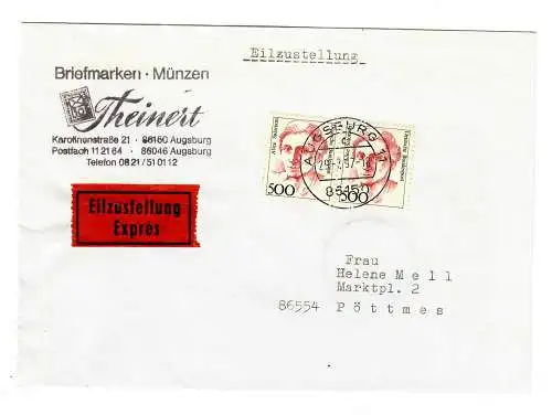 Lettre d'urgence d 'Augsbourg à Pöttmes, MeF