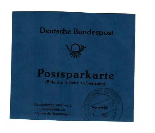 Postsparkarte 1956 Stuttgart-Münster