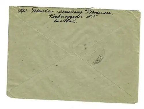 Lettre recommandé de Meersburg/Bodensee 1947 à Karlsruhe