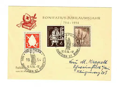 Boniface Jubilé 1954 Fulda, Tampon spécial
