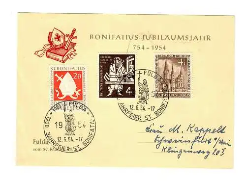 Bonifatius Jubiläumsjahr 1954 Fulda, Sonderstempel