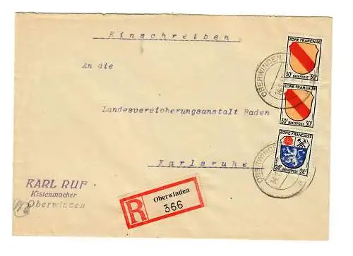 Inscrivez-vous à Oberwinden 1947 vers Karlsruhe