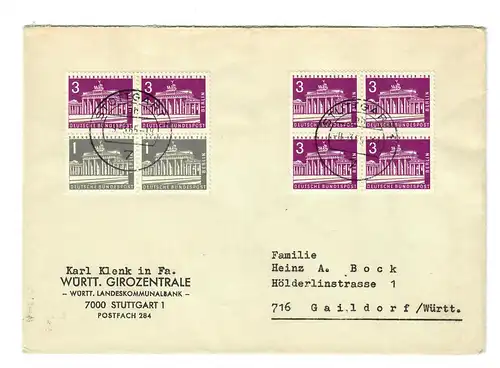 Brief  aus Stuttgart nach Gaildorf 1965