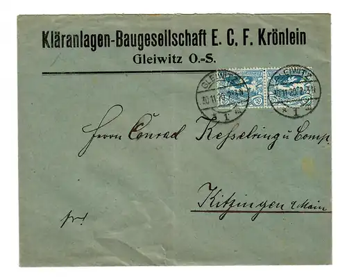 Kläranlagen-Baugesellschaft, Gleiwitz O.-S. 1926 nach Kitzingen