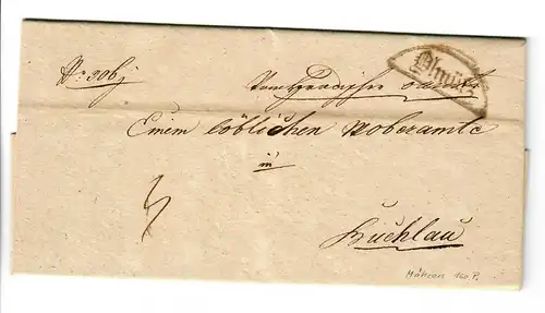 1836: Lettre de Bonnet d'huile après Buchlau