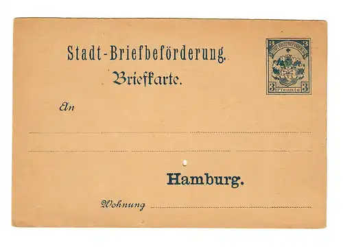 Carte postale Transport de lettres par la ville de Hambourg
