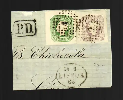 front page 1866 # 15, 16 via Lisboa