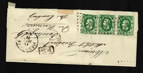 couverture #27, pair and single stamp to France
