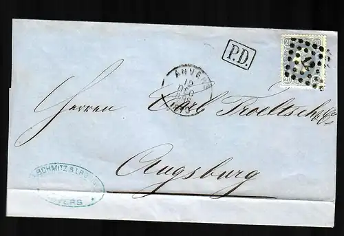 couverture #28, Anvers to Augsburg/Germany 1898