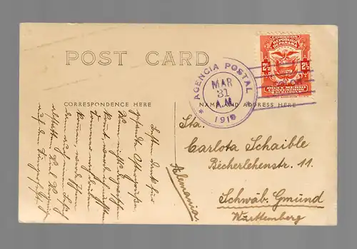 photo post card 1910 working canal to Schwäbisch Gmünd