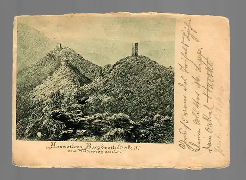 Postkarte Posthilfsstelle Trifels/Annweiler nach Speyer