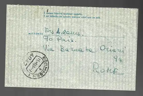 Italie: air mail Express 1965, Roma to Dormagen