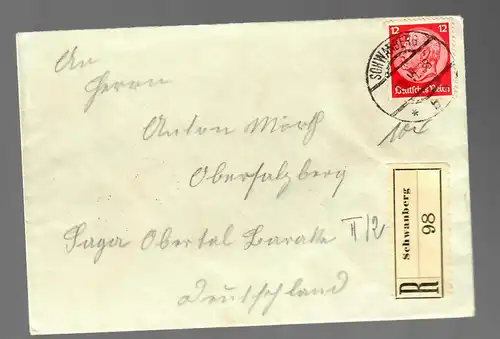 Einschreiben Schwarzberg 1938 nach Obersalzberg: Lager Obertal - Ausbau