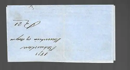 Brief Mannheim 1873 als Drucksache nach Freiburg, Weingeist, Alkohol, MiNr. 23