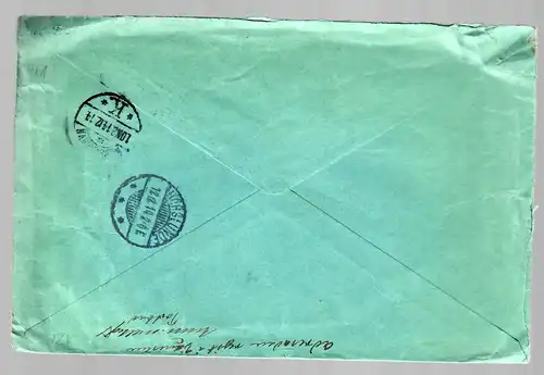 letter from Kobenhavn 1914 to Sondertofte, stamp PERFIN